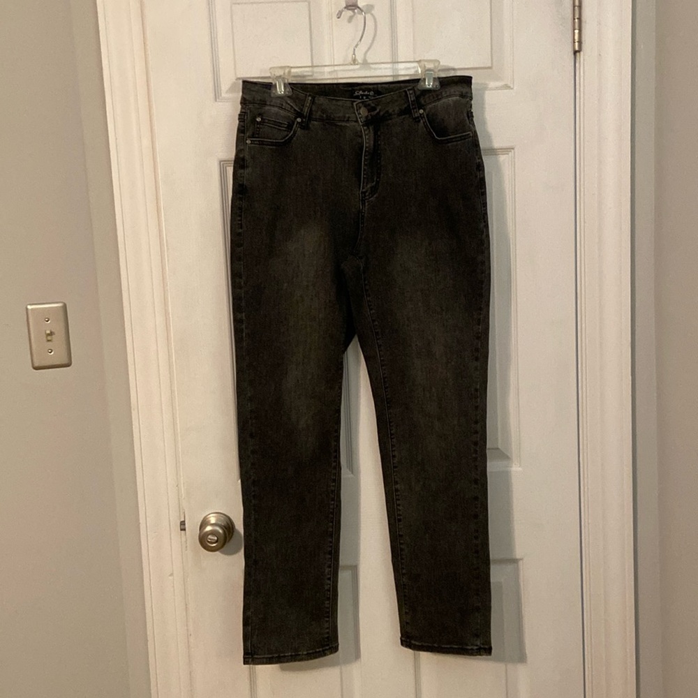Charlie B stoned washed mom Jean styleC5362 color charcoal size 12 new with tags